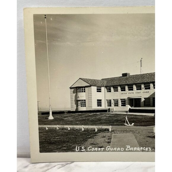 US Coast Guard Barracks RPPC Postcard Vintage Port Angeles WA 1930s - Picture 4 of 6